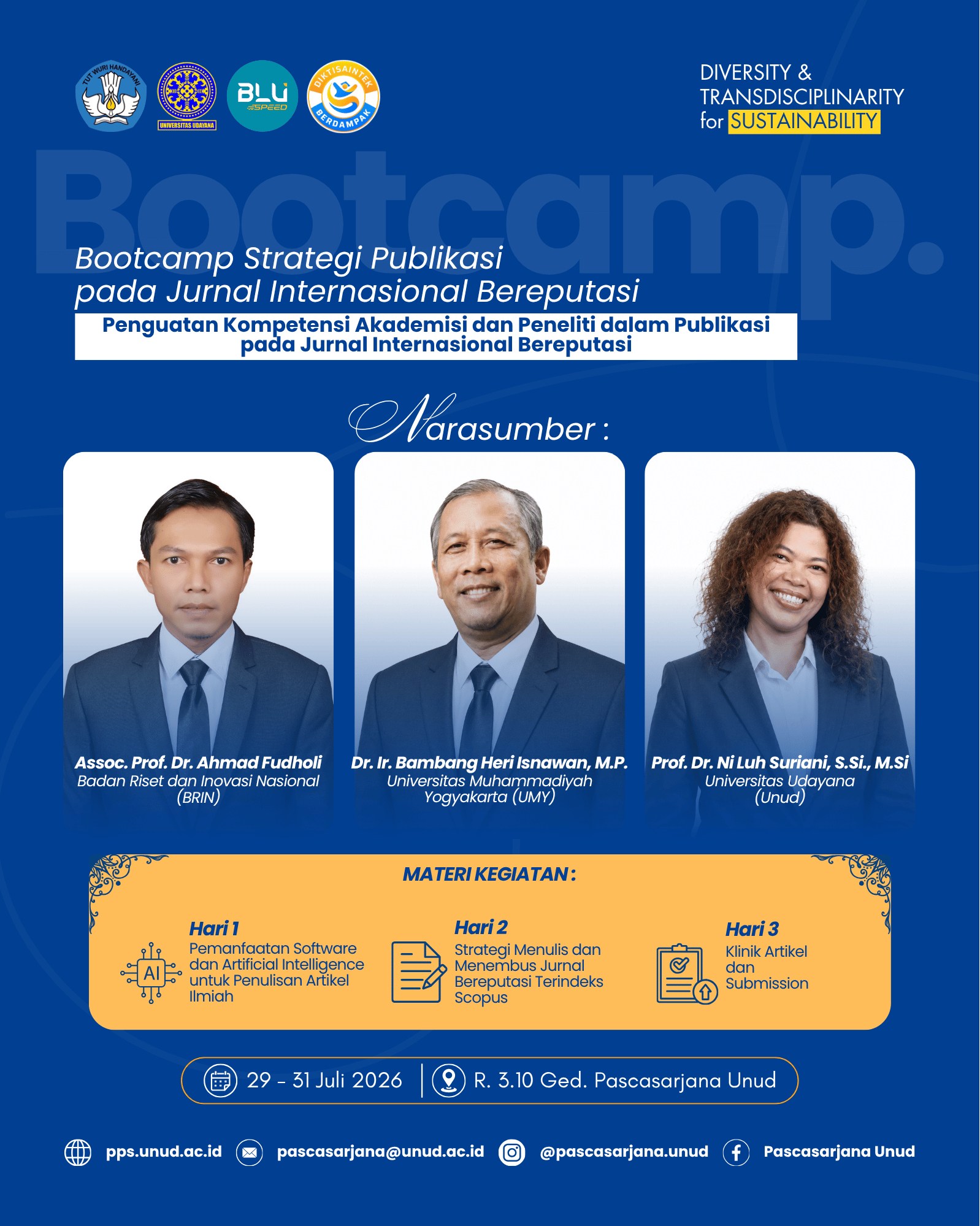 Pertemuan Pascasarjana Universitas Udayana dan Pascasarjana Universitas Tadulako